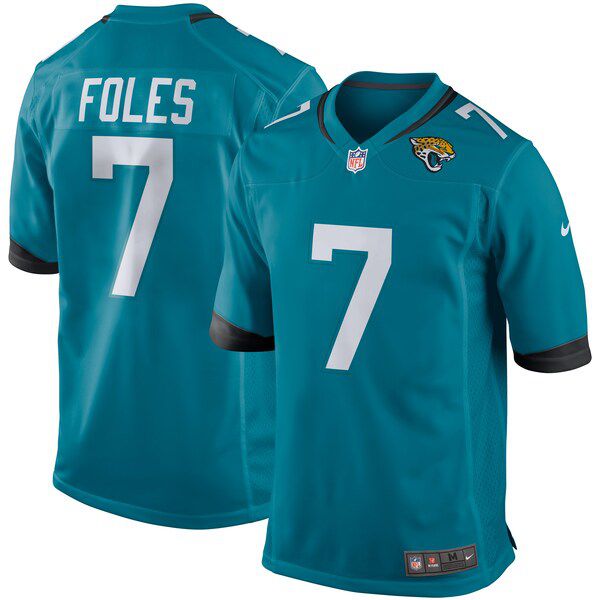 Men Jacksonville Jaguars #7 Nick Foles Nike Green Game NFL Jersey->jacksonville jaguars->NFL Jersey